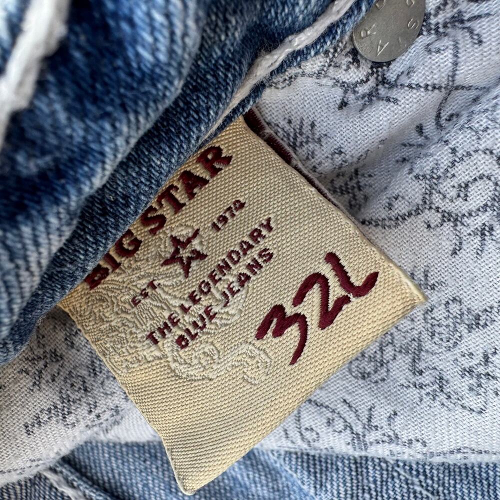 Big Star Remy Low Rise Bootcut Jeans Size 32L Distressed Y2K - Picture 4 of 10